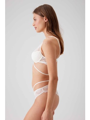 Pierre Cardin Kadın 4730 Balenli Simli Şeritli Sütyen Takım