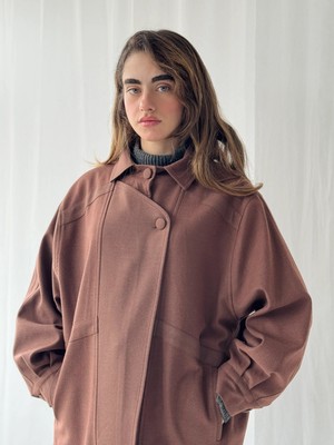 Retrobird Tasarım Bomber Ceket Mont Kadın Kızıl Kahve
