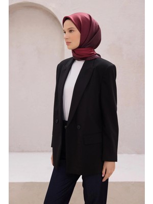 Belli Degrade Desen Ipek Eşarp 4224D (Twıll) Vişne Çürüğü - 83