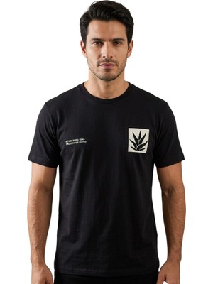 Cazador 44165 Siyah Erkek Bisiklet Yaka Tshirt