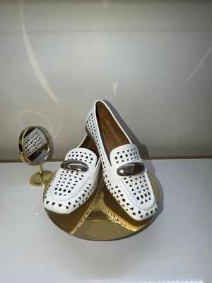 Serpilin Ayakkabıları Rovigo Delikli Tokalı Babet Deri