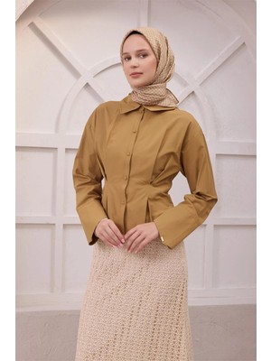 Belli Geometik Desen Ipek Eşarp 4203D (Twıll) Bej - 02