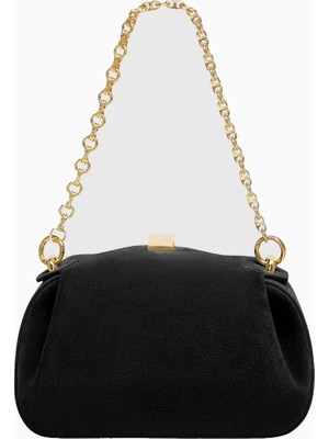 Yuzefi Oyster Mini Süet Clutch ve Omuz Çantası El Işçiliği Lüks Tasarım