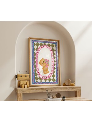 Luxor Pixels (Çerçevesiz) Renkli Teddy Bear Çocuk Odası Poster