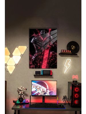 Guts Zırhlı Form – Karanlık Güç Temalı Berserk Hd Metal Poster