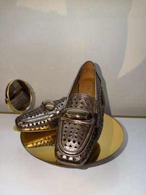 Serpilin Ayakkabıları Rovigo Delikli Tokalı Babet Deri