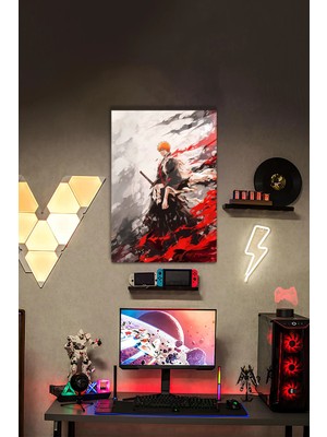 Ichigo Kurosaki – Bleach Anime Hd Metal Poster | Enerjik Fırça Efekti