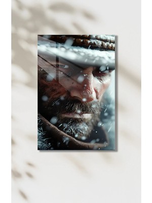 Rdr 2 Arthur Morgan Hd Metal Poster – Karlı Kovboy Portresi