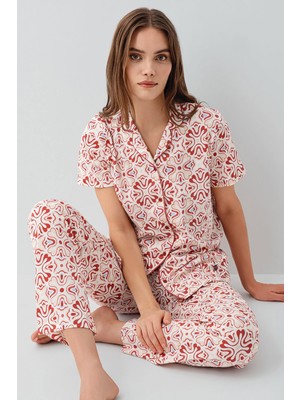 Pierre Cardin 9198 Kadın Önden Düğmeli Pijama Takım