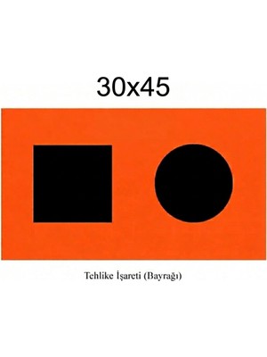İnci Tehlike Bayrağı 30 x 45 cm Tekne Kullanımı İçin Gerekli Güvenlik Bayrağı