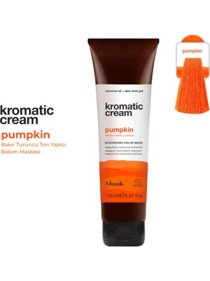 Nook Kromatic Cream Pumpkin Bakır Turuncu Ton Yapıcı Işıltı Veren Saç Maskesi 150ML-TURUNCU Saç Cilası