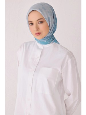 Belli Dalgalı Desen Premıum Soft Su Yeşili Eşarp 1