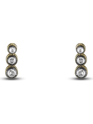 Lial Diamond 0.87 Karat Tria Elmas Küpe ,doğal Pırlanta, Sertifikalı Mücevher