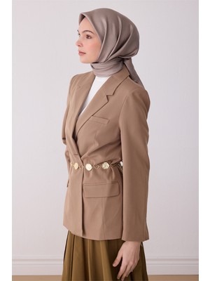 Belli Vizon Klasik Desen %100 Twill Ipek Eşarp 4305-07