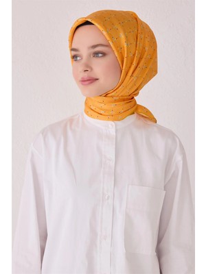 Belli Geometrik Desen Ipek Eşarp 4048D (Twill)-50