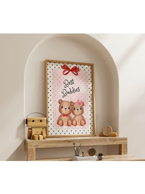 Luxor Pixels (Çerçevesiz) Best Buddies Teddy Bear Çocuk Odası Poster