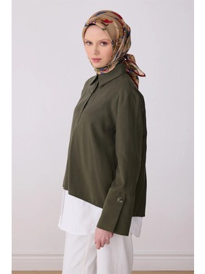 Belli Bej Obje Desen %100 Twill Ipek Eşarp 4320-82
