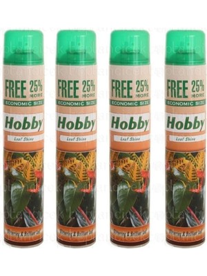 Vizyon Çiçek Salon Bitkileri Çiçek Parlatıcı Çiçek Cilası Hobbyyaprak Parlatıcı 750ML 4 Adet