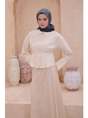 Belli Geometrik Desen Paulista Antrasit Eşarp 7