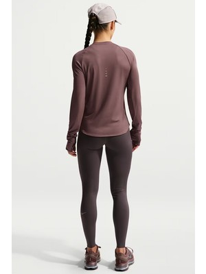 Nike Swift Dri-Fit Kadın Uzun Kollu Bisiklet Yaka Spor Koşu Tişörtü (Uv Korumalı)