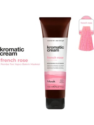 Nook Kromatic Cream French Rose Pembe Ton Yapıcı Işıltı Veren Saç Maskesi 150ML-PASTEL Pembe Saç Cilası