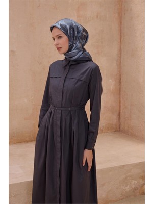 Belli Fresh Çiçek Desen Antrasit Kristal Eşarp 2011