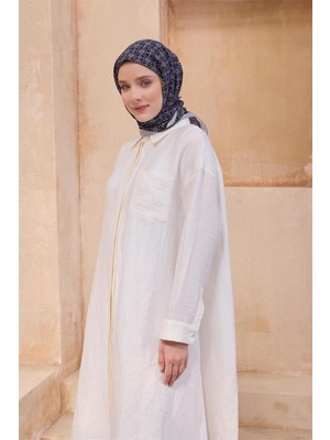 Belli Çiçek Desen Paulista Lacivert Eşarp 5