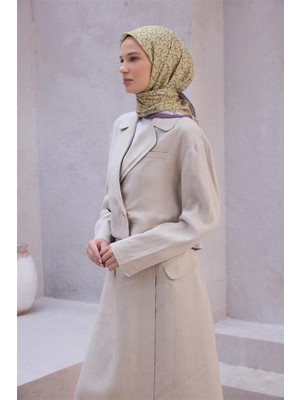 Belli Geometrik Desen Nova Mürdüm Eşarp 1007