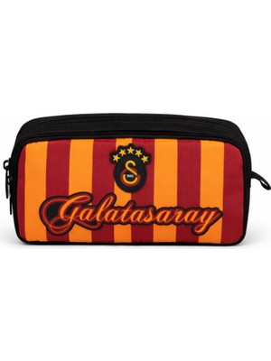 Galatasaray Lisanslı Parçalı Kalem Çantası - 2 Bölmeli Su Itici Kumaş Taraftar Kalemliği