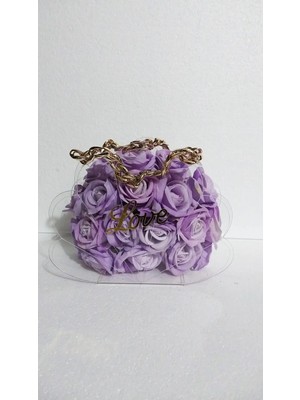 Vizyon Çiçek Vizyon Çantada Lila Gül Midye Model Çantada Gül