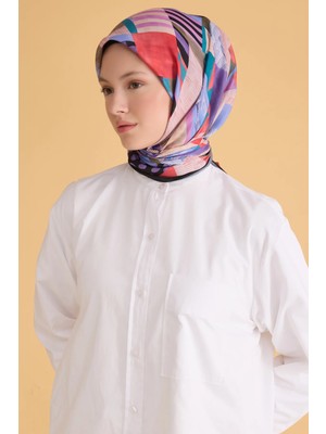 Belli Geometrik Desen Nova Kırmızı Eşarp 1010