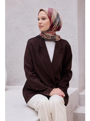 Belli Ekose Desen Nova Camel Eşarp 1005