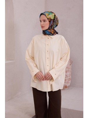 Belli Çiçekli Desen Ipek Eşarp 4225D (Twıll) Indigo - 04