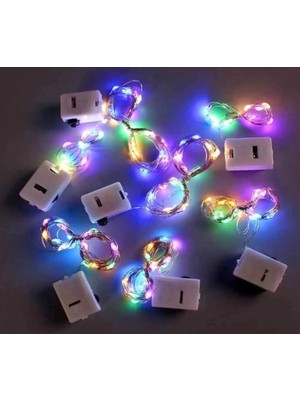 Vizyon Çiçek Vizyon 3metre Peri LED Mini Güç Kendinden Pilli Kutulu Dekoratif LED Piller Dahildir 5 Adet Rgb Renk