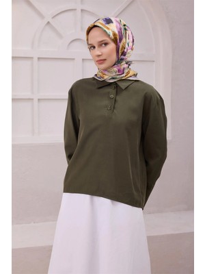 Belli Obje Desen Ipek Eşarp 4216D (Twıll) Lila - 80