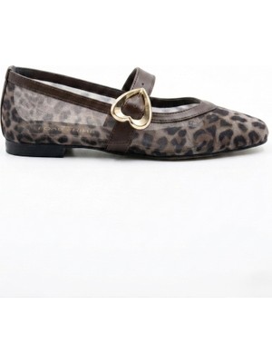 Love Shine Healy Kalp Tokalı Kırşık Rugan Kare Burun Büyük Numara Kadın Babet 41-45