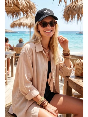 Lela Modal Oversize Fit Uzun Kollu Gömlek Bayan Gömlek 6834612