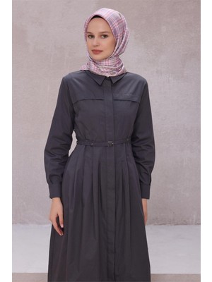 Belli Pudra Ekose Desen %100 Twill İpek Eşarp 4218 - 35