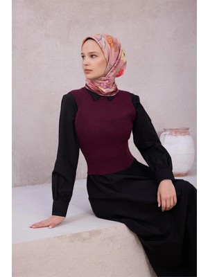 Belli Çiçek Desen Ipek Eşarp 4219D (Twıll) Pudra - 34