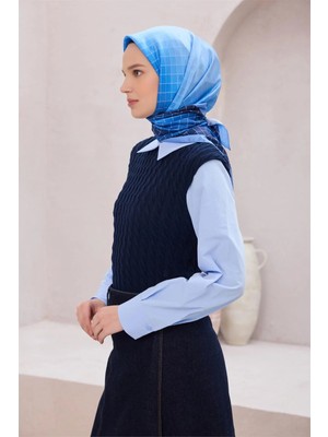 Belli Saks Sport Mavi Eşarp 2503