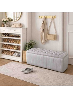 Muba Online Premium Kapitone Dilimli Puf Bench, Göz Alıcı Lüks Görünüm ve Modern Dekor Için Üst Düzey Şıklık!”