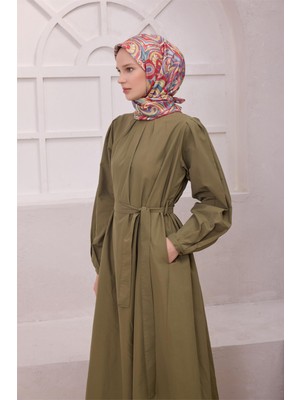 Belli Etnik Desen Ipek Eşarp 4222D (Twıll) Kımızı - 80