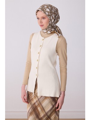 Belli Camel Klasik Desen %100 Twill Ipek Eşarp 4328-03