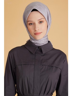 Belli Logo Desen Monogram Gri Eşarp 1