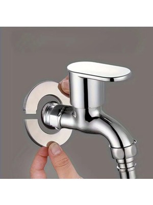 Kurbaa Paslanmaz 316L Çelik Musluk ve Hortum Rozeti Halkası Musluk Aynası Sonradan Takılabilir Kendinden Yapışkanlı