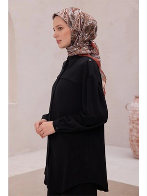 Belli Etnik Desen Premıum Soft Kiremit Eşarp 4