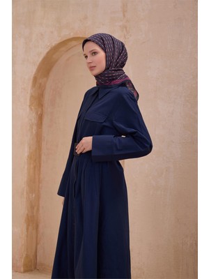 Belli Geometrik Desen Paulista Bordo Eşarp 8