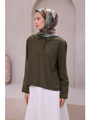 Belli Obje Desen Ipek Eşarp 4205D (Twıll) Mint - 50