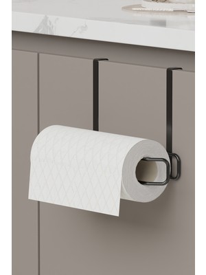 Zabata Havluluk Peçetelik Askısı Banyo Mutfak Düzenleyicisi Kağıt Rulo Havlu Askılığı Pratik Siyah Rulo