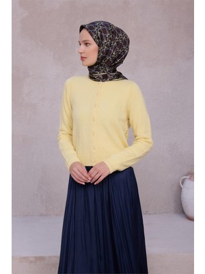 Belli Geometik Desen Ipek Eşarp 4214D (Twıll) Kahve - 81